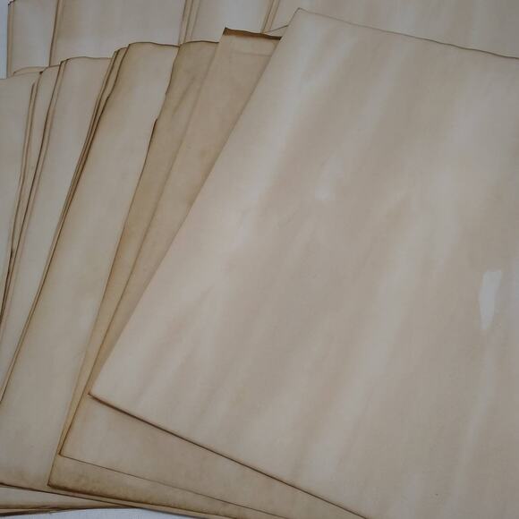 100 Coffee Dyed 8.5"x11" Papers, Hand Dyed Papers, Junk Journal Supply - Picture 2 of 4